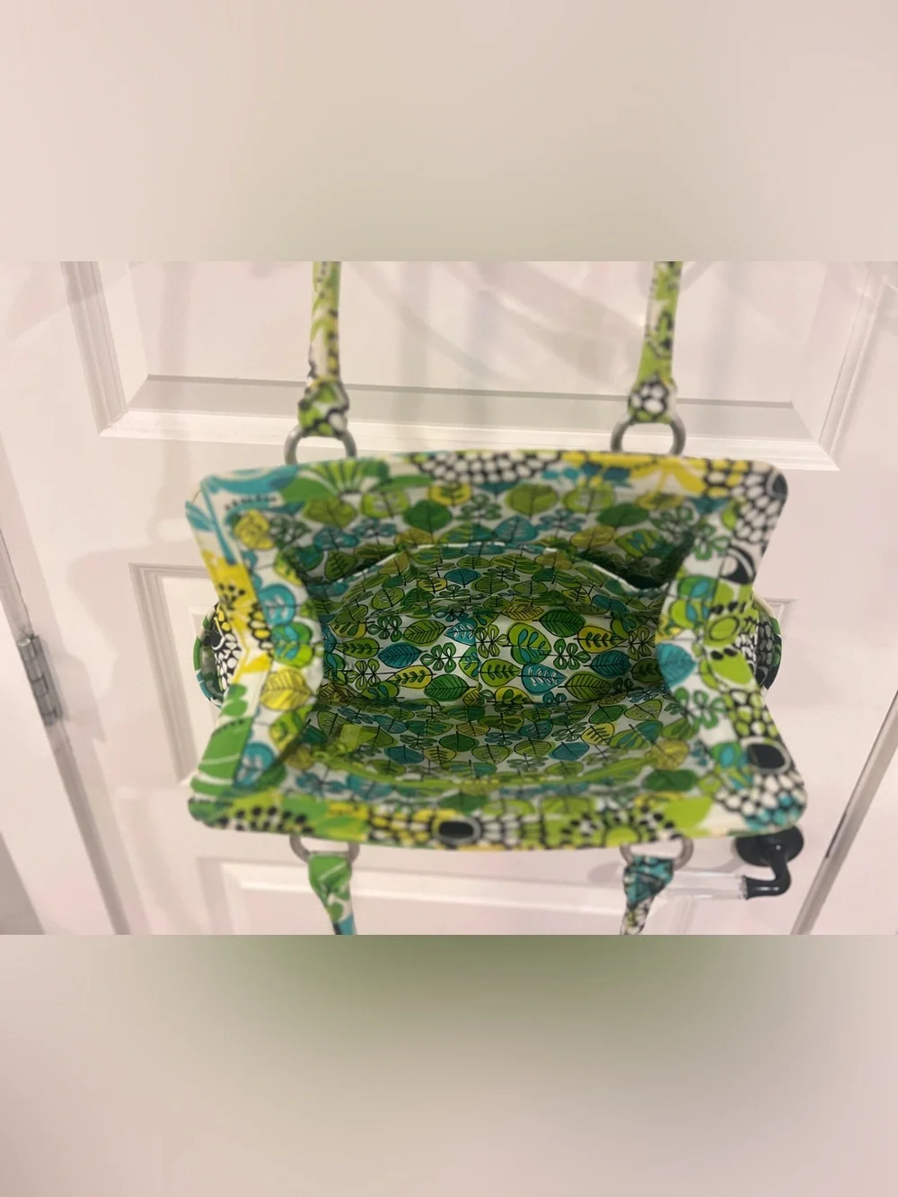 Vera Bradley Green, Yellow and Teal Quilted Floral Tote
